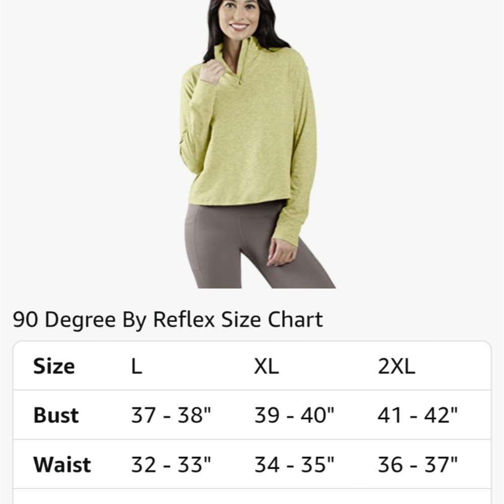 90 DEGREE By REFLEXQuarter Zip Cropped Pullover Light Green Plus Size XXL NWT - Picture 4 of 15